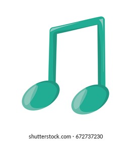 Music note isolated