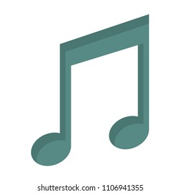 music note isolated icon