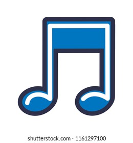 music note isolated icon
