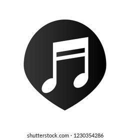 music note isolated icon