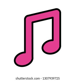 music note isolated icon