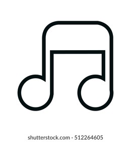 music note isolated icon