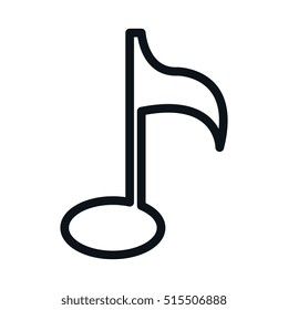 music note isolated icon
