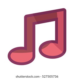music note isolated icon