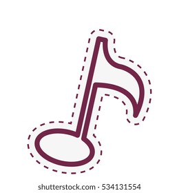 music note isolated icon