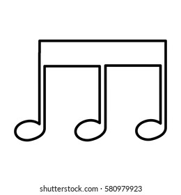 music note isolated icon