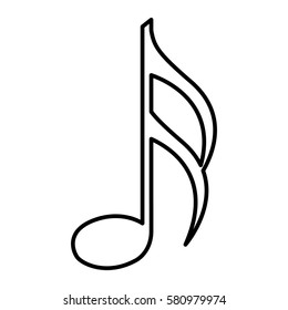 music note isolated icon