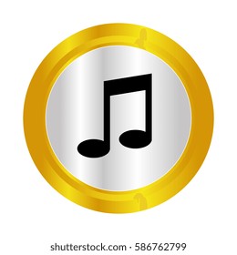 music note isolated icon
