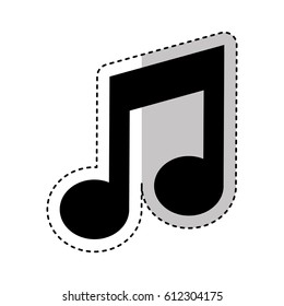 music note isolated icon