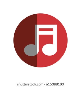 music note isolated icon