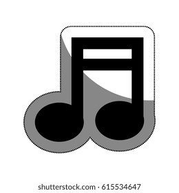 music note isolated icon