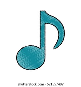 music note isolated icon