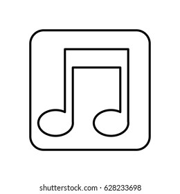 music note isolated icon