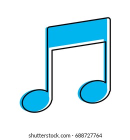 music note isolated icon