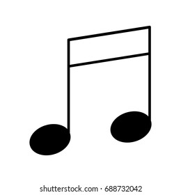music note isolated icon