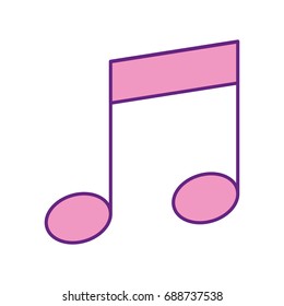 music note isolated icon