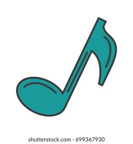 music note isolated icon