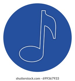 music note isolated icon