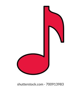 music note isolated icon