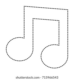 music note isolated icon