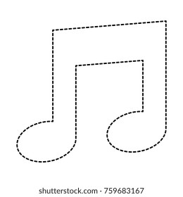 music note isolated icon