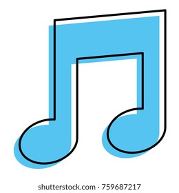 music note isolated icon