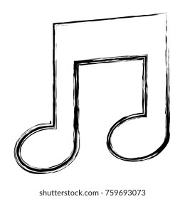 music note isolated icon