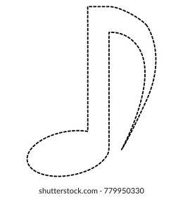 music note isolated icon