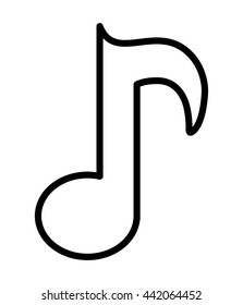 music note isolated icon design