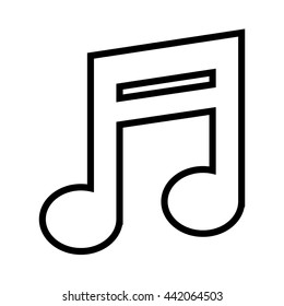 music note isolated icon design