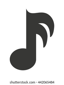 music note isolated icon design