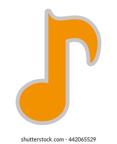 music note isolated icon design