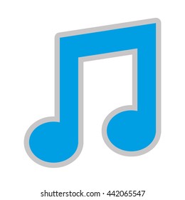 music note isolated icon design