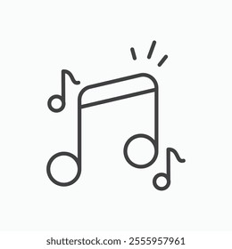 Music note isolated icon. vector illustration.