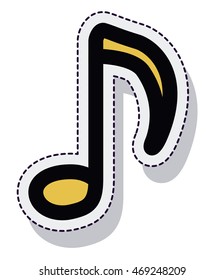 music note isolated icon vector illustration design