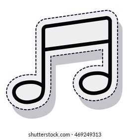 music note isolated icon vector illustration design