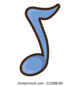 music note isolated icon vector illustration design