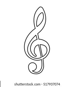 music note isolated icon vector illustration design