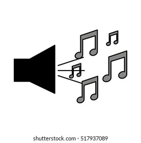 music note isolated icon vector illustration design