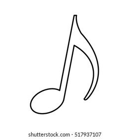 music note isolated icon vector illustration design