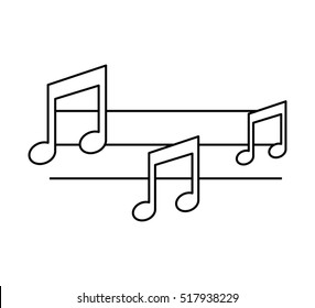 music note isolated icon vector illustration design
