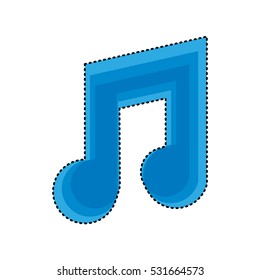 music note isolated icon vector illustration design