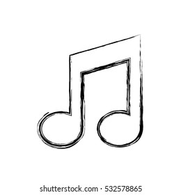 music note isolated icon vector illustration design