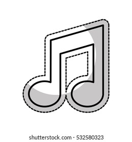 music note isolated icon vector illustration design