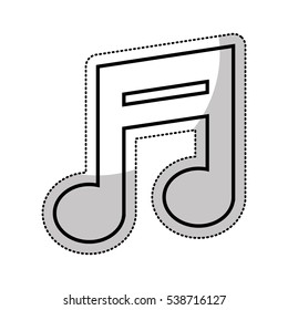 music note isolated icon vector illustration design