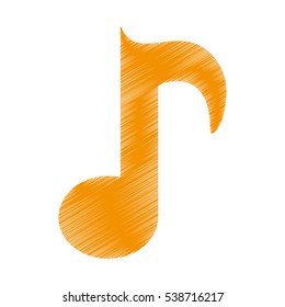 music note isolated icon vector illustration design