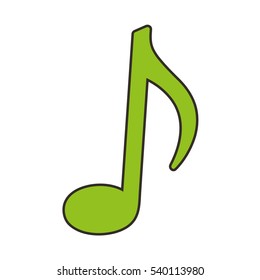 music note isolated icon vector illustration design