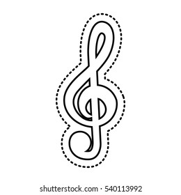 music note isolated icon vector illustration design