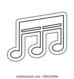 music note isolated icon vector illustration design
