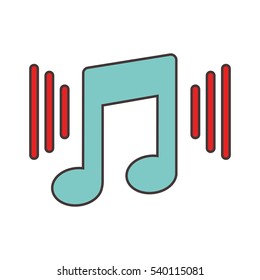 music note isolated icon vector illustration design